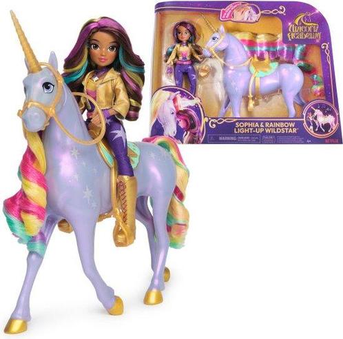 Unicorn Academy - Sophia & Regenboog Lichtmagie Wildstar..., Kinderen en Baby's, Speelgoed | Knuffels en Pluche, Nieuw, Verzenden