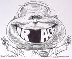 Pentekening Amerika - Mccain tanden (lijst optie), Antiek en Kunst, Verzenden