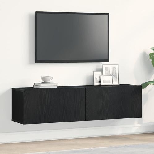 vidaXL Tv-meubel 120x30x30,5 cm spaanplaat zwart, Huis en Inrichting, Kasten |Televisiemeubels, Nieuw, Verzenden