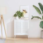 vidaXL Kastdeuren louvredesign 2 st 61,5x29,5 cm wit, Verzenden, Nieuw
