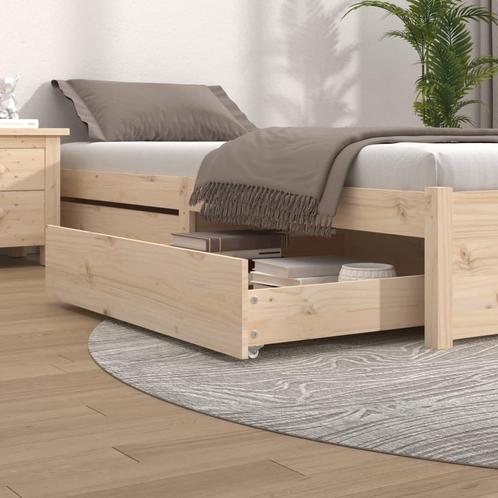 vidaXL Bedlades 2 st massief grenenhout, Huis en Inrichting, Slaapkamer | Bedden, Nieuw, Verzenden