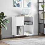 vidaXL Platenkast 84,5x38x89 cm bewerkt hout wit, Huis en Inrichting, Verzenden, Nieuw