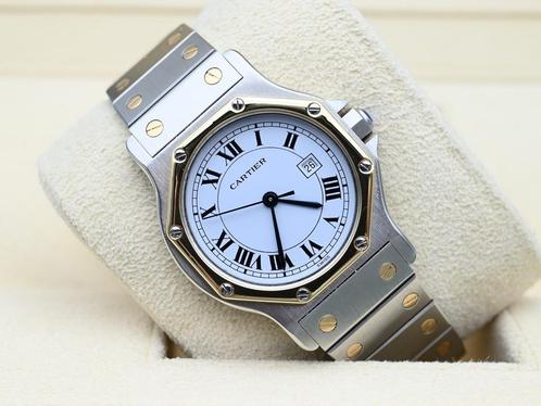 Cartier Santos Ref. 2966 Year 2000s (Box), Handtassen en Accessoires, Horloges | Heren, Goud, Zo goed als nieuw, Goud, Overige merken
