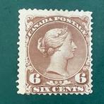 Canada 1868 - Bloc de 6 centimes Grande Reine avec filigrane, Gestempeld