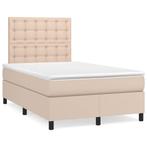 vidaXL Boxspring met matras kunstleer cappuccinokleurig, Huis en Inrichting, Slaapkamer | Bedden, Verzenden, Nieuw
