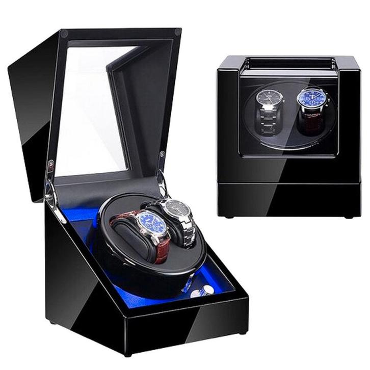 Watchwinder - Horloge doos - Horloge winder - Zwart - Olvy, Handtassen en Accessoires, Horloges | Heren, Nieuw, Verzenden