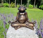 Beeldje - Meditating frog - Brons