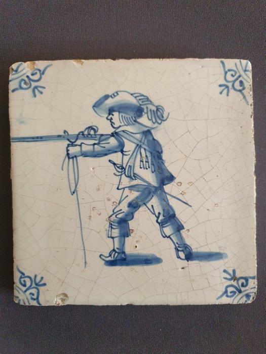 Tegel - 1600-1650 - Musketier, Antiek en Kunst, Antiek | Glaswerk en Kristal