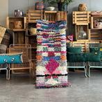 Vintage Colorfoul Berber Marokkaans tapijt - Boucherouite, Huis en Inrichting, Nieuw