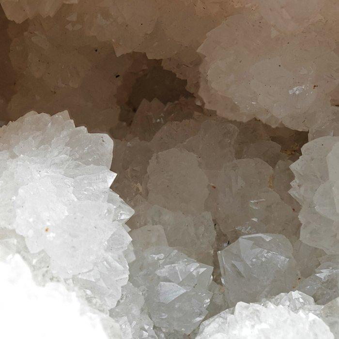 ENORME 4,5kg - Geode van wit kwarts glanzend, esthetiek, Collections, Minéraux & Fossiles