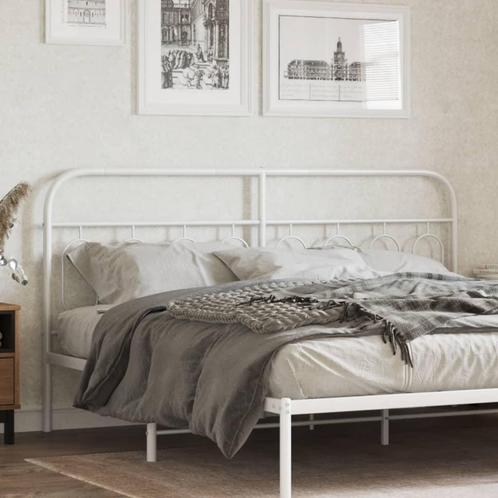 vidaXL Hoofdbord 183 cm metaal wit, Huis en Inrichting, Slaapkamer | Bedden, Nieuw, Verzenden