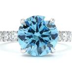 Zonder minimumprijs - Ring - 18 karaat Witgoud - 5.00ct. tw., Handtassen en Accessoires, Ringen, Nieuw