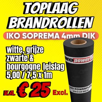 Toplaag Brandrollen 4mm dik v.a. € 25, Ophalen, Dakleer