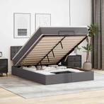 vidaXL Bed poef met matrassen en LEDs 140x200cm kunstleer, Verzenden, Nieuw
