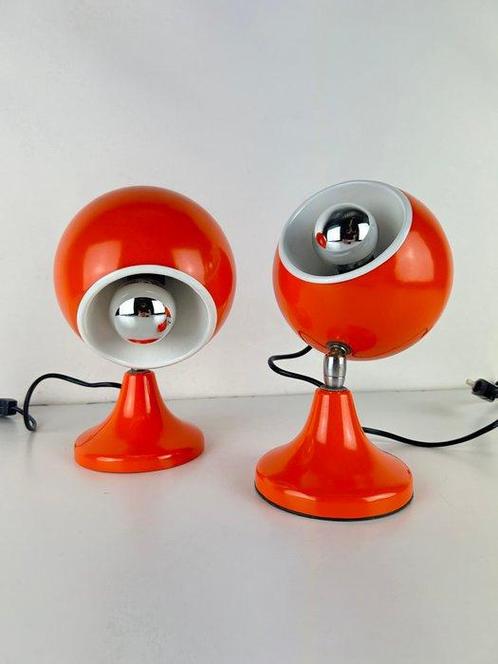 Tafellamp (2) - Paar Eyeball Space Age lampen uit de jaren, Antiek en Kunst, Antiek | Verlichting