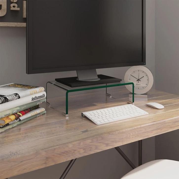 vidaXL Tv-meubel/monitorverhoger transparant 40x25x11 cm, Huis en Inrichting, Kasten |Televisiemeubels, Nieuw, Verzenden