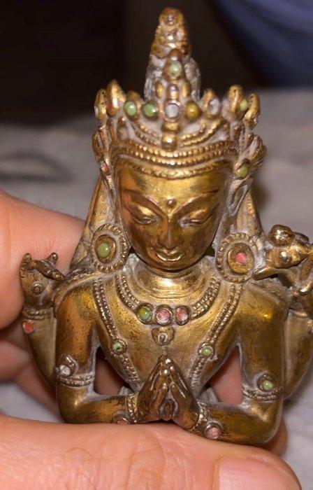 Dea Tara - Nepalees-Tibetaans - Brons - Tibet - 17e-18e eeuw, Antiek en Kunst, Antiek | Overige Antiek