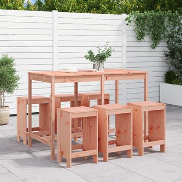 vidaXL 7-delige Tuinset massief douglashout, Verzenden, Tuinset