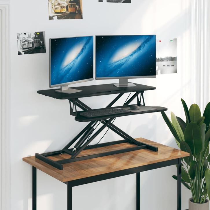vidaXL Bureau verstelbaar 90x40x(13-41,5) cm staal en, Huis en Inrichting, Bureaus, Nieuw, Verzenden