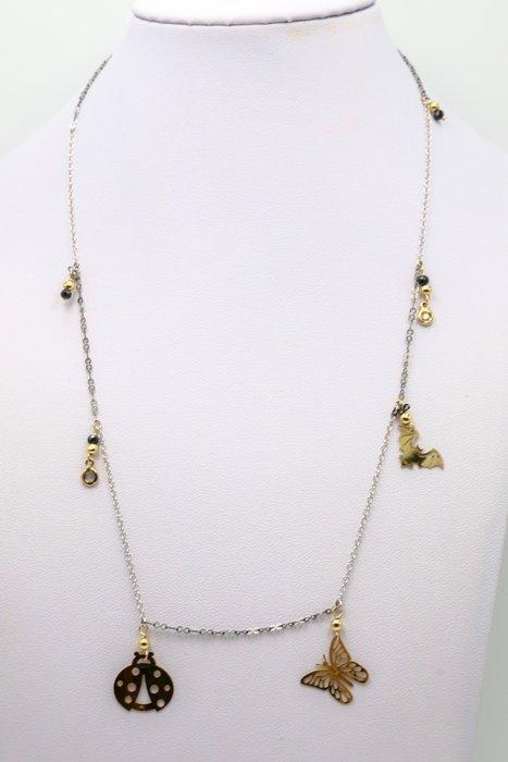 Halsketting - 18 karaat Geel goud, Witgoud Diamant, Handtassen en Accessoires, Kettingen