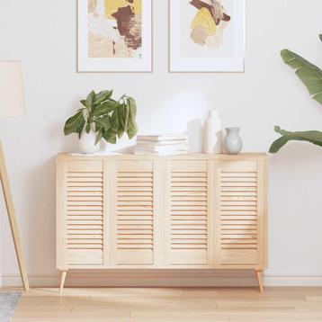vidaXL Kastdeuren met lamellen 4 st 61,5x29,5 cm massief, Doe-het-zelf en Bouw, Verzenden, Nieuw