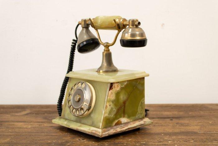 Analoge telefoon - Messing, Bakeliet, Onyx - Retro telefoon, Antiquités & Art, Curiosités & Brocante