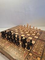 Schaakspel - Parelmoer ingelegd schaakspel - backgammon -