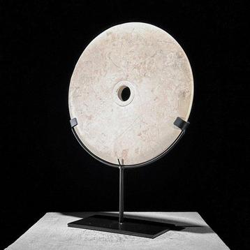 Ornement décoratif - NO RESERVE PRICE - White Marble Disc on