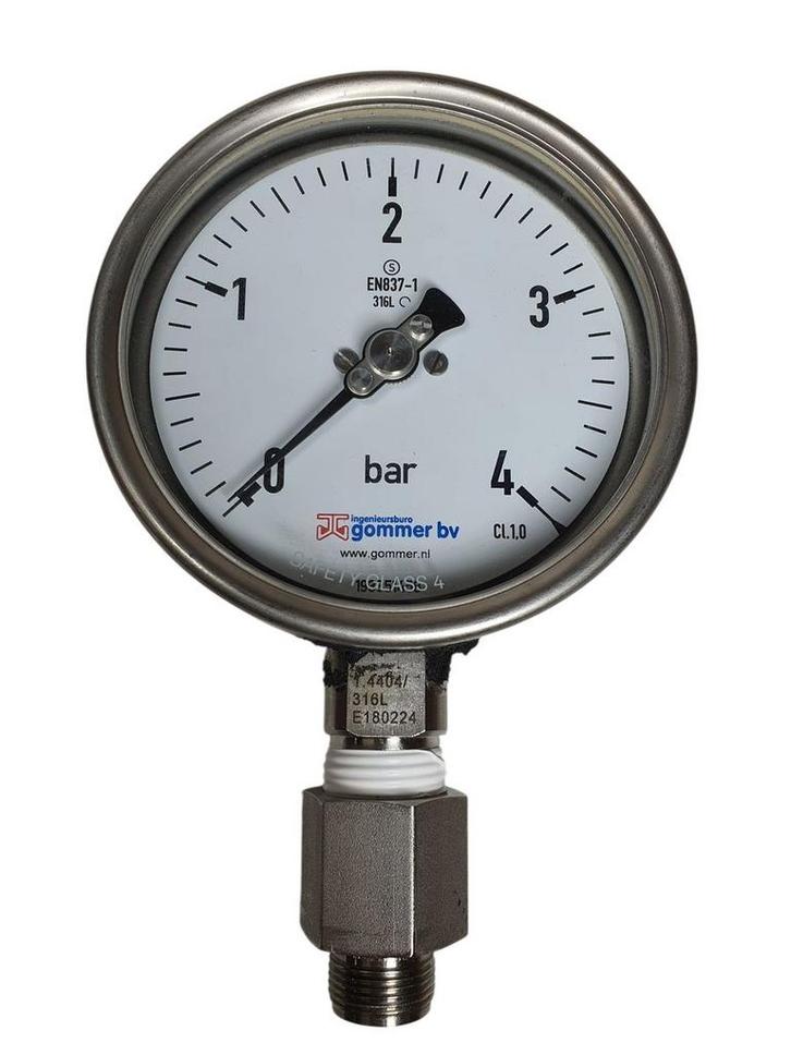 Gommer BV pressure gauge, Bricolage & Construction, Bricolage & Rénovation Autre, Envoi