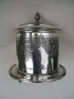 Pot - Pot à Tabac Napoléon III. Métal argenté vers 1870, Antiquités & Art