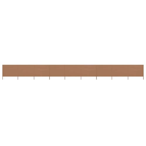 vidaXL Windscherm 9-panelen 1200x160 cm stof taupe, Tuin en Terras, Parasols, Nieuw, Verzenden