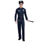 Politie Kostuum Zwart Blauw Heren, Kleding | Heren, Carnavalskleding en Feestkleding, Nieuw, Verzenden