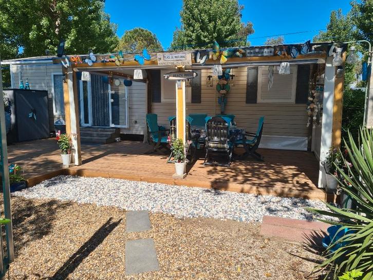 6 pers. Luxe mobile home direct a/d Middellandse Zee, Vakantie, Vakantiehuizen | Frankrijk, Recreatiepark, Languedoc-Roussillon