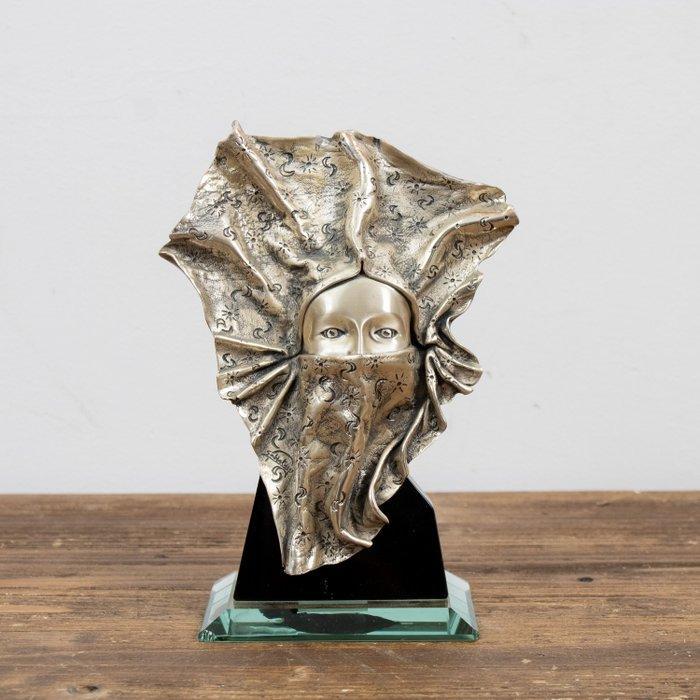 ROMAR - de Marco - Figuur - Maschera Velata - Glas,, Antiquités & Art, Curiosités & Brocante