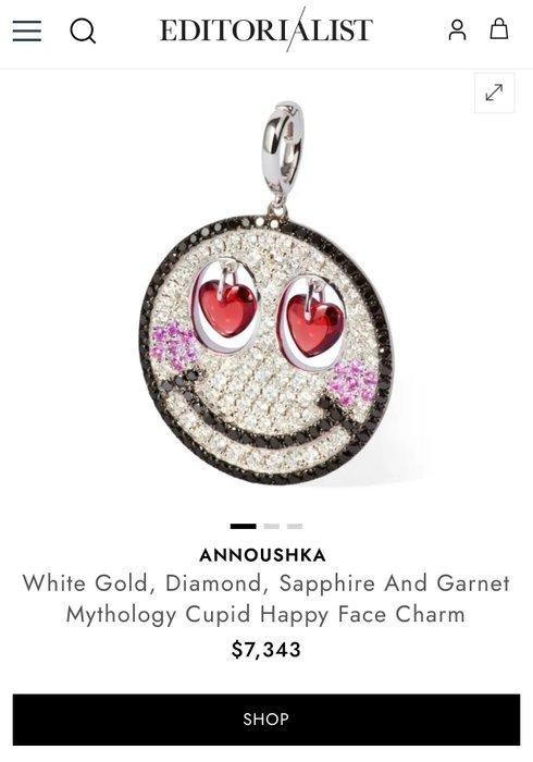 Hanger - 18 karaat Witgoud - 2.88ct. tw. Diamant, Handtassen en Accessoires, Antieke sieraden