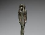 Oud-Egyptisch Brons Amulet van de godin Nehebkau. Late