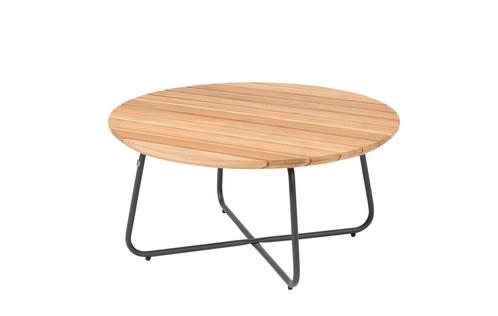 4 Seasons Outdoor Verdi loungetafel met rond teak blad Ø 73, Tuin en Terras, Tuinsets en Loungesets