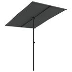 Parasol 2x1,5m Antraciet - Retour Deal - Zomerklaar met K..., Tuin en Terras, Parasols, Verstelbaar, Verzenden, Nieuw, 1 tot 2 meter