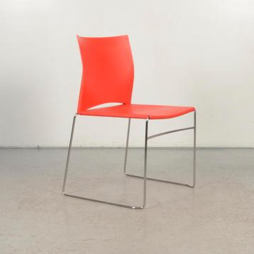 Kantinestoel Frontseat - Rood - Buisframe, Huis en Inrichting, Stoelen, Ophalen of Verzenden, Gebruikt