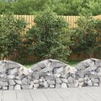 vidaXL Panier de gabions arqué 100x30x40/60 cm Fer galvanisé
