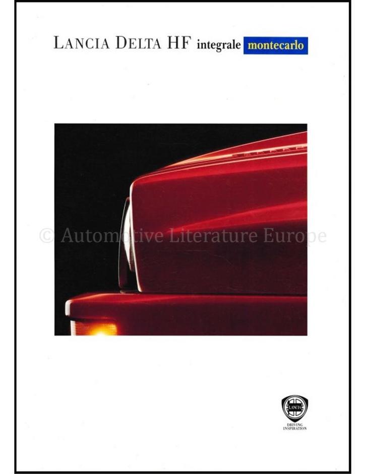 1993 LANCIA DELTA HF INTEGRALE MONTECARLO BROCHURE ENGELS, Boeken, Auto's | Folders en Tijdschriften
