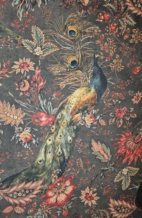 Lussuoso tessuto Liberty con Pavoni - 600x140cm - Textile -, Antiquités & Art, Curiosités & Brocante