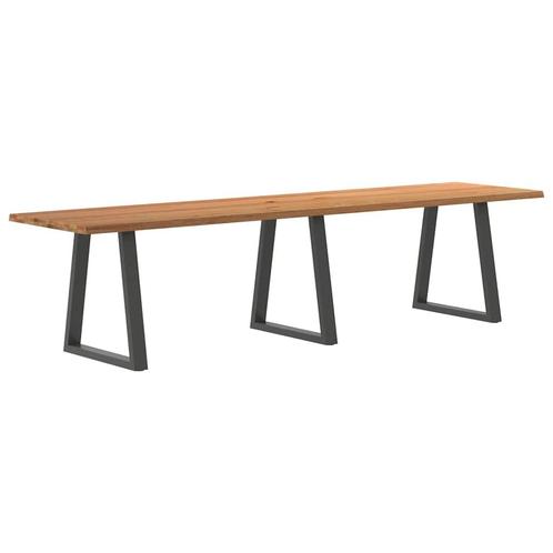 vidaXL Eettafel met natuurlijke rand 320x80x74 cm massief, Huis en Inrichting, Tafels | Eettafels, Nieuw, Verzenden