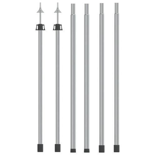 vidaXL Luifelstokken 2 st telescopisch 102-260 cm aluminium, Caravans en Kamperen, Tentaccessoires, Nieuw, Verzenden