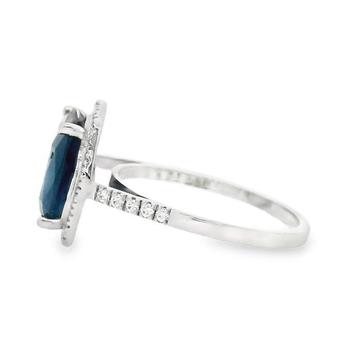 Ring Platina - 5.03ct. tw. Saffier - Diamant, Handtassen en Accessoires, Ringen, Nieuw