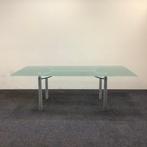 Tweedehands design vergadertafel 217x105 cm,  met glazen, Gebruikt, Bureau