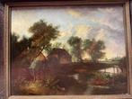 École européenne (XIX) - Landschap boerderij met watermolen