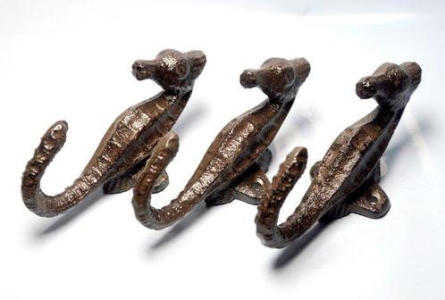 Kapstok (3) - Gietijzer - Zeepaardje Kapstok Set, Antiek en Kunst, Curiosa en Brocante