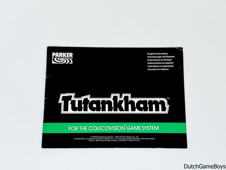 Colecovision - Tutankham - Manual, Games en Spelcomputers, Spelcomputers | Overige, Gebruikt, Verzenden