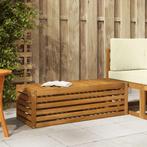 vidaXL Buitenstoel Bank Naturel 115 x 43 x 37 cm Massief, Tuin en Terras, Verzenden, Nieuw